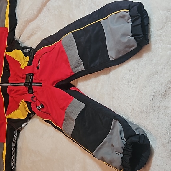 OBERMEYER VINTAGE KIDS Boy SKI SNOW SUIT RED-Black SIZE 4 preschool - Picture 3 of 12